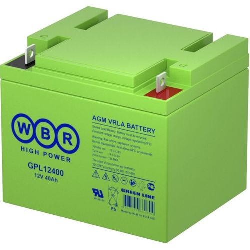 Аккумуляторная батарея WBR GPL12400 для ИБП, 12В, 40Ач [gpl12400 wbr]