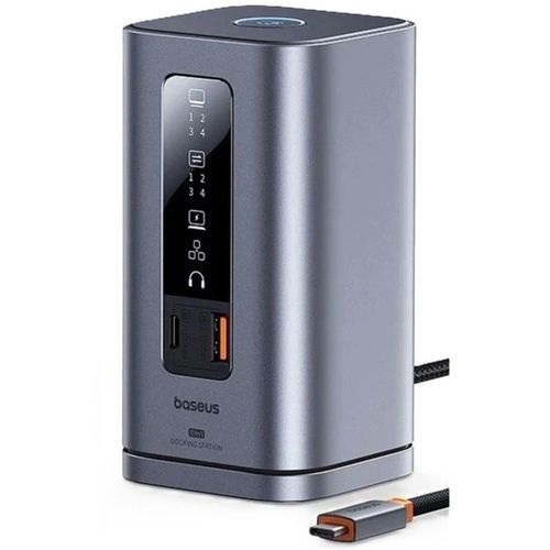 Док-станция BASEUS Spacemate RD1, 3xUSB-A, 2xUSB-C, USB-C, 100Вт, серый