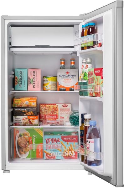 Холодильник однокамерный MAUNFELD MFF83SL DeFrost, серебристый