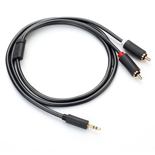 Кабель UGREEN AV102, Jack 3.5 (m) — 2хJack 3.5 (f), 1.5м, серый [10511]
