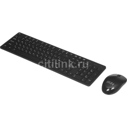 Комплект (клавиатура+мышь) MSI K200 Combo MS-8ZA4, USB, беспроводной, черный [s11-43ru304-y92]