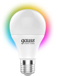 Умная лампа GAUSS Smart Home E27 RGB 8.5Вт 806lm Wi-Fi