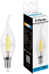 Упаковка ламп LED FERON E14, свеча на ветру, 9Вт, 10 шт.