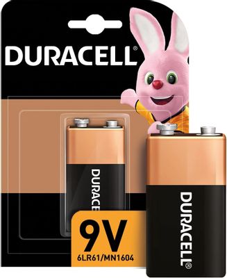 9V Батарейка Duracell Basic 6LR61/6LF22/6LP3146 MN1604,  1 шт.