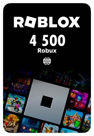 Пополнение игровой валюты ROBLOX 4500 Robux, регион: Весь мир