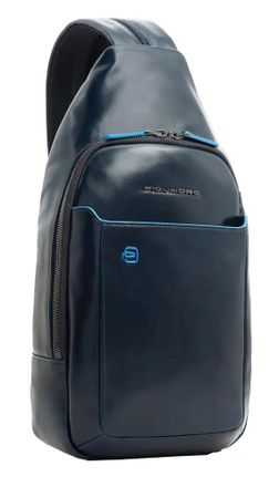 Рюкзак слинг Piquadro Blue Square CA4827B2/BLU2 синий натуральная кожа
