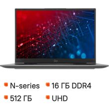 Изображение товара Ноутбук iRU Planio 14INPR 14 IPS Intel N100 16ГБ SSD 512ГБ FreeDOS серый