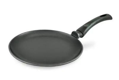 Сковорода блинная Нева металл посуда 6224, 24см, без крышки,  черный