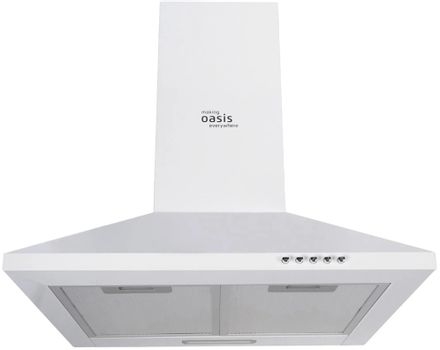 Вытяжка каминная OASIS KB-50W, кнопочное управление, белый