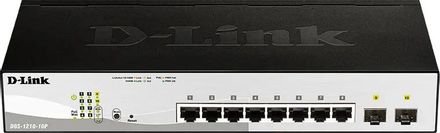 Коммутатор D-Link DGS-1210-10P/F3A, настраиваемый, 8