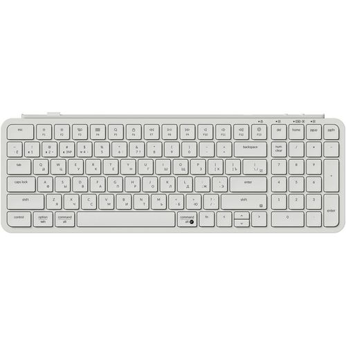 Клавиатура KEYCHRON B2P-K8-RU, беспроводная, USB, Bluetooth/Радиоканал, ножничная, заводское нанесение кириллицы, белый