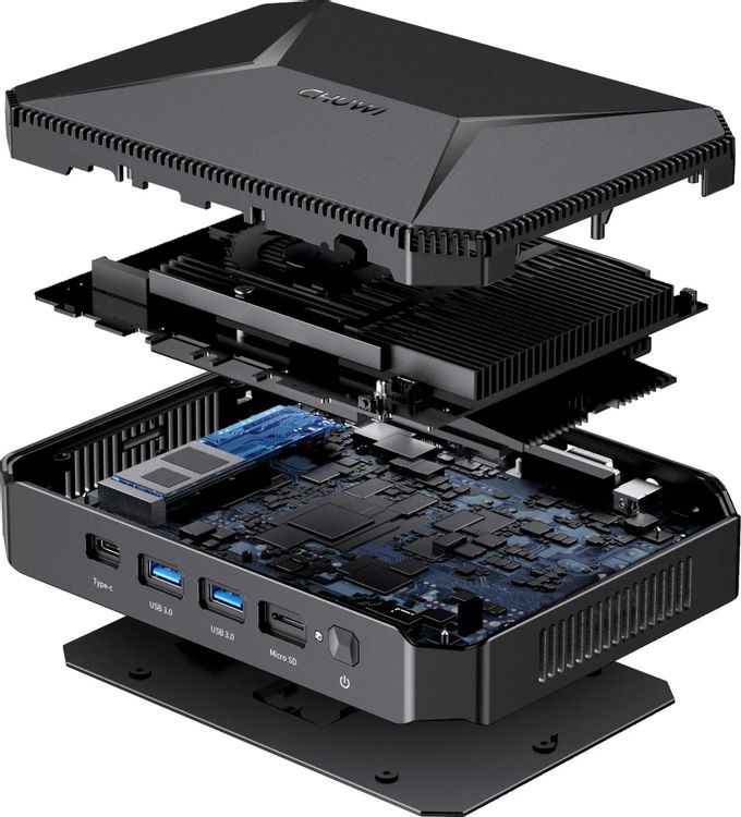 Неттоп CHUWI HeroBox Intel N100, LPDDR5 8ГБ, 256ГБ SSD, Intel UHD