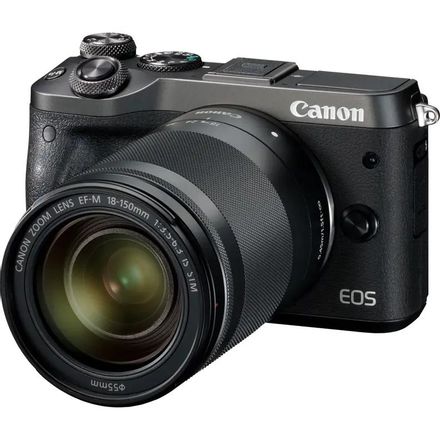Беззеркальный фотоаппарат Canon EOS M6 kit ( 18-150 IS STM f/ 3.5-6.3), черный [1724c022]