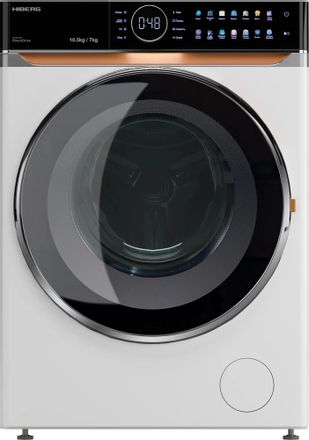 Стиральная машина HIBERG i-DDQ10-10714 W, с фронтальной загрузкой, 10.5кг, 1400об/мин, с сушкой, инверторная
