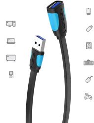 Кабель-удлинитель USB3.0 VENTION VAS-A13-B300, USB 3.0 A(m) - USB 3.0 A(f)