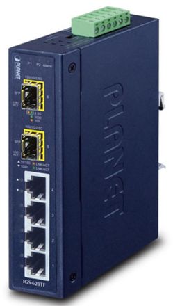 Коммутатор PLANET IGS-620TF, неуправляемый, 4 RJ-45, 10/100/1000 Мбит/с