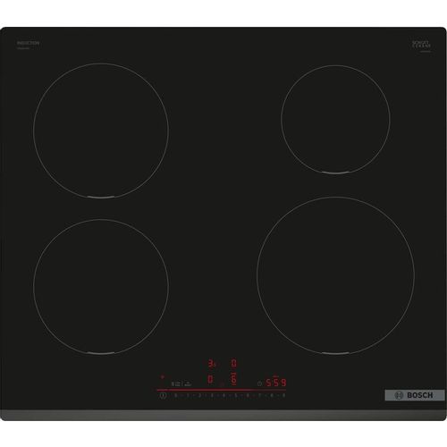 Индукционная варочная поверхность Bosch PIE631HB1E, конфорок: 4 шт., закаленное стекло, независимая, черный