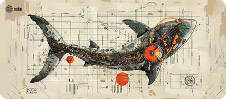 Коврик для мыши Cactus Shark Кордура, 900х400х4мм [cs-mp-cor03xxl]