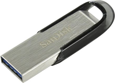 Флешка USB Sandisk Cruzer Ultra Flair 256ГБ, USB3.0, серебристый и черный [sdcz73-256g-g46]