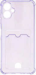 Чехол (клип-кейс) ZIBELINO Silicone Card Holder, для Samsung Galaxy A06, сиреневый