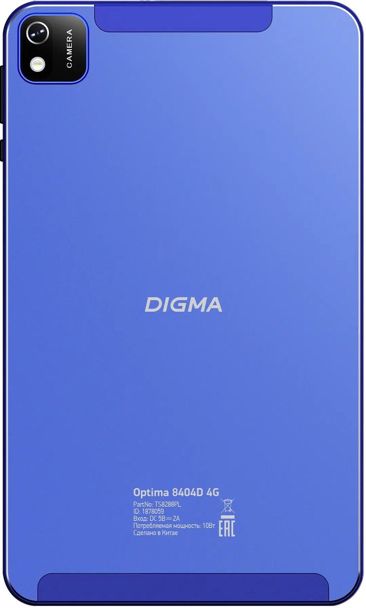 Планшет Digma Optima 8404D 4G 8",  4GB, 64GB,  LTE синий