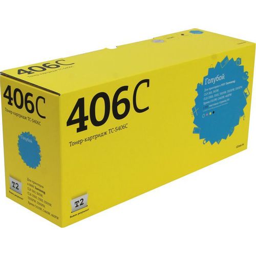 Картридж T2 TC-S406C, CLT-C406S/ST986A, голубой / TC-S406C