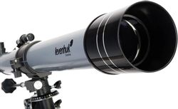 Телескоп LEVENHUK 70 PLUS рефрактор d70мм fl900мм 140x серый, черный