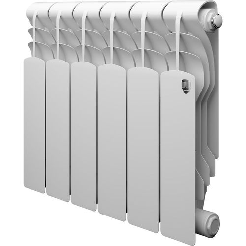 Радиатор биметаллический ROYAL THERMO Revolution B 350, 6 секций, боковое подключение, белый