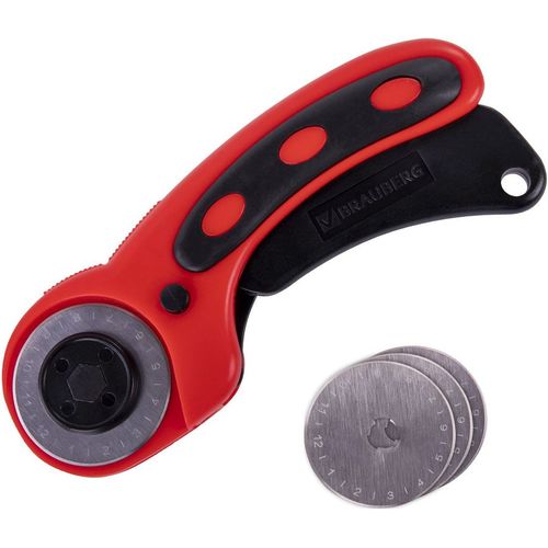 Нож роликовый BRAUBERG 238088 238088 пластик, красный, блистер