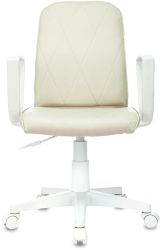 Кресло Бюрократ CH-W327, экокожа, до 120кг, слоновая кость