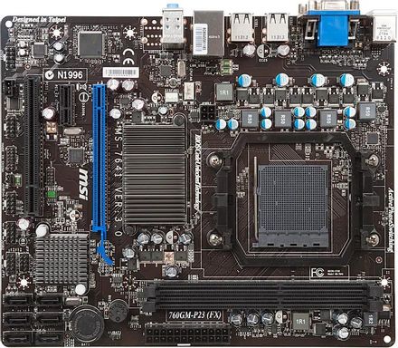 Материнская плата MSI 760GM-P23 (FX), SocketAM3+, AMD 760G, mATX, Ret