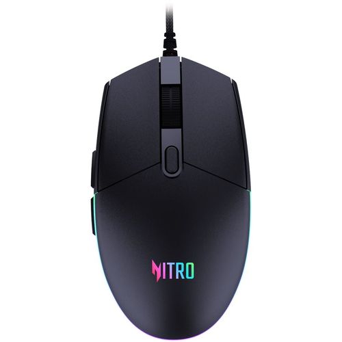 Мышь проводная Acer Nitro OMW400, игровая, оптическая, USB, 6400dpi, черный [zl.mceee.02u]