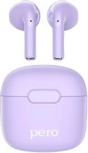 Наушники PERO TWS05, спортивные, Bluetooth, внутриканальные, сиреневый ...