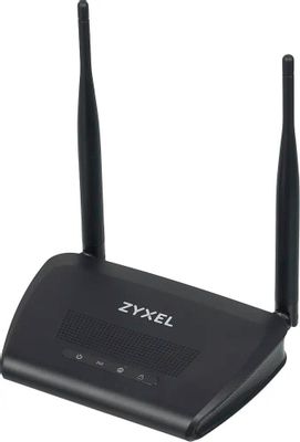 Wi-Fi роутер ZYXEL NBG-418NV2-EU0101F,  N300,  черный
