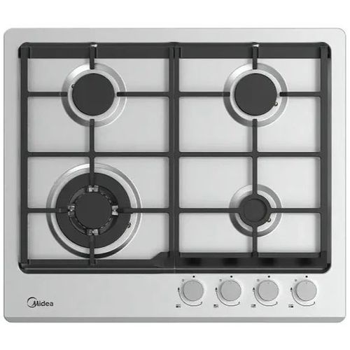 Газовая варочная панель Midea MG593TX, 4 конфорки, нержавеющая сталь, серый