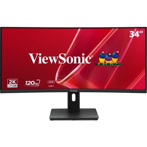 34" Монитор ViewSonic VA3420C-2, 3440x1440, VA, 120Гц, 1хHDMI, 1хDP, изогнутый, черный