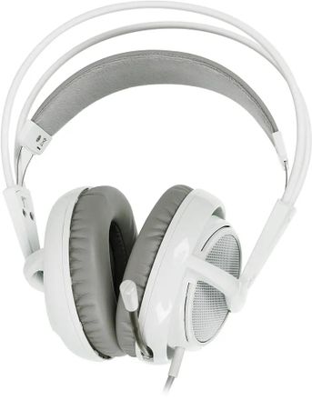 Гарнитура игровая SteelSeries Siberia v2 Frost Blue,  для компьютера, мониторные,  проводные, белый  / голубой [51125]