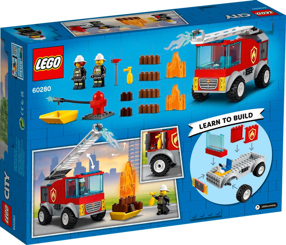 Характеристики Конструктор Lego City Fire Пожарная машина с лестницей,  60280 (1460694) смотреть в СИТИЛИНК