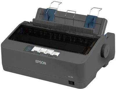 Принтер матричный Epson LQ-350 черно-белая печать, A4, цвет черный ...
