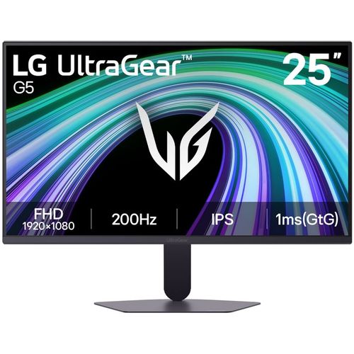 24.4" Монитор LG UltraGear 25G523B-B, 1920x1080, IPS, 200Гц, 2хHDMI, 1хDP, черный [25g523b-b.aruz]