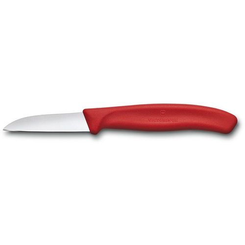 Нож кухонный Victorinox Swiss Classic, разделочный, 60мм, заточка прямая, стальной, красный [6.7301] VICTORINOX