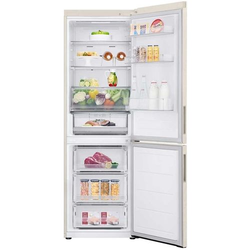 Холодильник двухкамерный LG GC-B459AEMW инверторный, бежевый