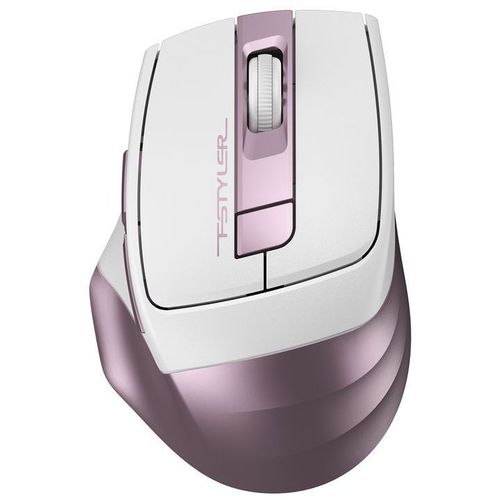 Мышь беспроводная A4TECH Fstyler FG35, радио, оптическая, USB, 2000dpi, розовый и белый [fg35 pink]