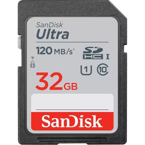 Карта памяти SDHC UHS-I U1 Sandisk Ultra 80 32 ГБ, 120 МБ/с, Class 10, SDSDUN4-032G-GN6IN, 1 шт.