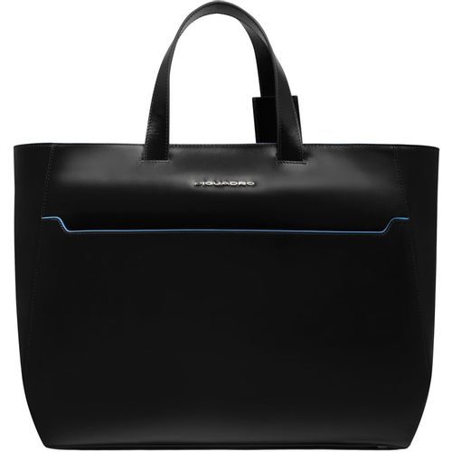 Деловая сумка Piquadro Blue Square, женская, кожа натуральная, черный [bd6680b2/n]