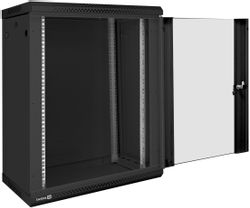 Шкаф коммутационный EXEGATE EC-WM-15U.450.G EX300254RUS настенный, стеклянная передняя дверь, 15U, 600x769x450 мм