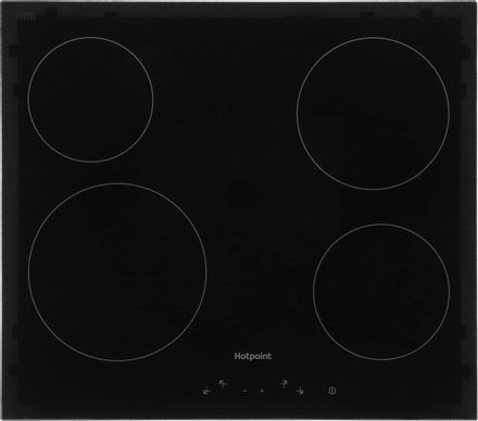 Электрическая варочная поверхность HOTPOINT HR 6T1 C, конфорок: 4 шт.,  стеклокерамика,  независимая, черный