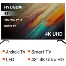 Изображение товара 43-дюймовый 4K UHD Smart TV Hyundai H-LED43BU7006 с Android TV и HDR