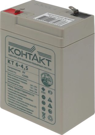 Аккумуляторная батарея КОНТАКТ КТ 6-4,5 для ИБП,  6В,  4.5Ач [kntkt0600045s48]