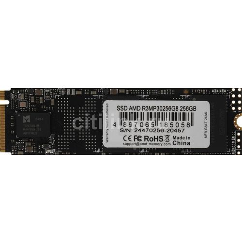 256ГБ SSD накопитель AMD Radeon R3MP30256G8 M.2 2280, PCIe 3.0 x4, NVMe, M.2